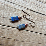 Nicole Rustic Lapis Lazuli Earrings - Sacred Skaia