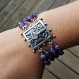 Goddess Saraswati Amethyst Bracelet - Sacred Skaia