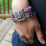 Goddess Saraswati Amethyst Bracelet - Sacred Skaia