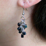 Avery Double Wrap Leather Bracelet with Green Shell and Aurora Borealis Beads - Sacred Skaia