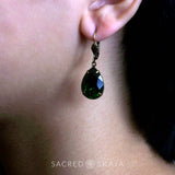 Fortuna Teardrop Earrings in Emerald - Sacred Skaia
