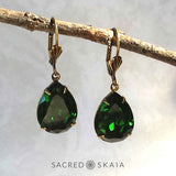 Fortuna Teardrop Earrings in Black Diamond - Sacred Skaia