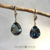 Fortuna Teardrop Earrings in White Opal - Sacred Skaia