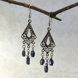 Lapis Lazuli Boho Chic Earrings - Sacred Skaia