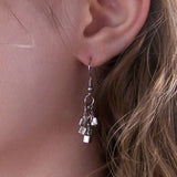 Picasso Silver Cube Earrings - Sacred Skaia